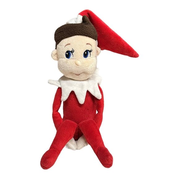 2005 Pixie Boy Christmas Magic Elf on the Shelf Plushee Pal Knee Hugger Blue Eye - Picture 1 of 9